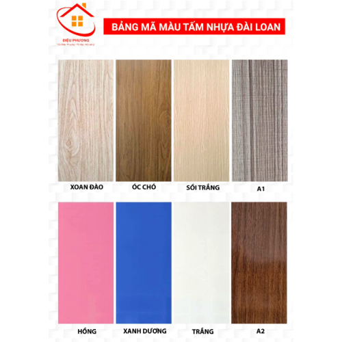 Bảng màu Tấm nhựa Đài Loan Diệu Phương