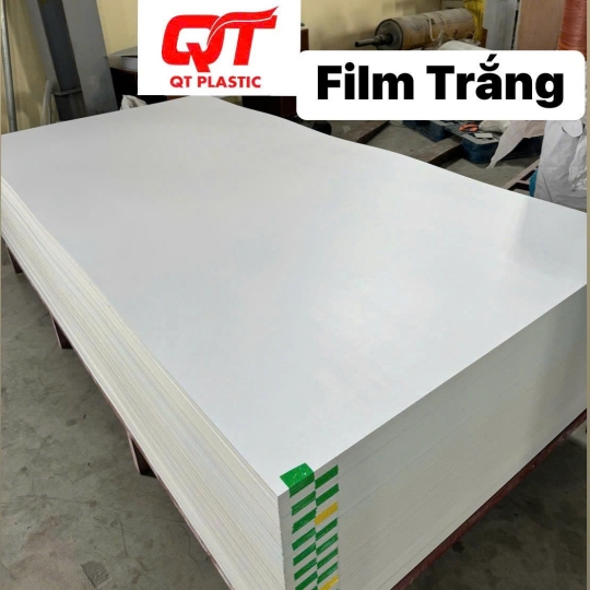 Tấm hậu tủ PVC Film Trắng