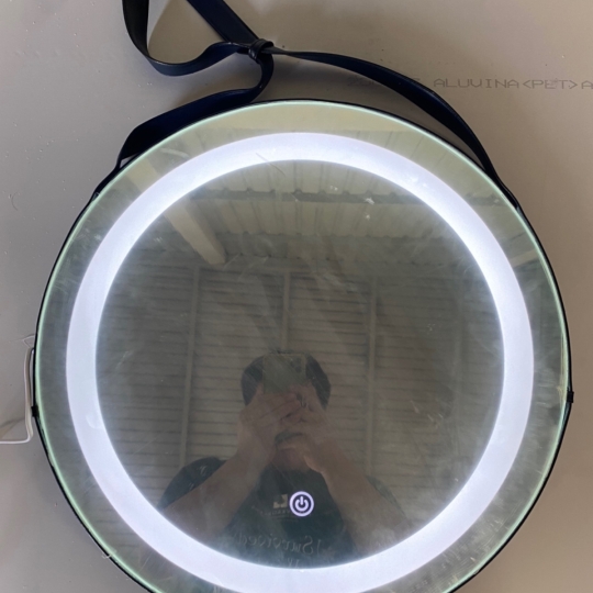 Gương tròn dây da