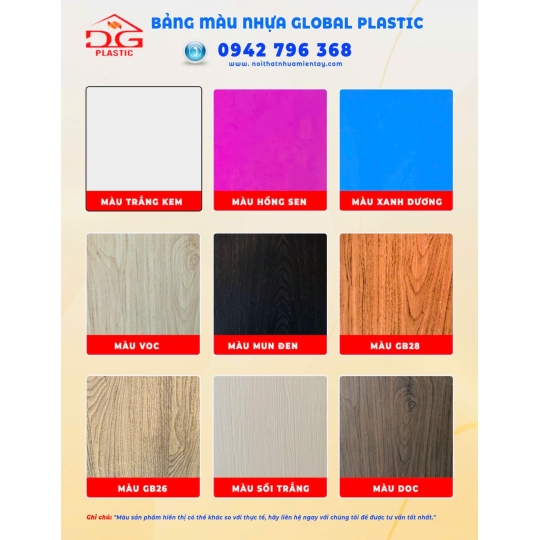 Bảng màu Nhựa Global Plastic